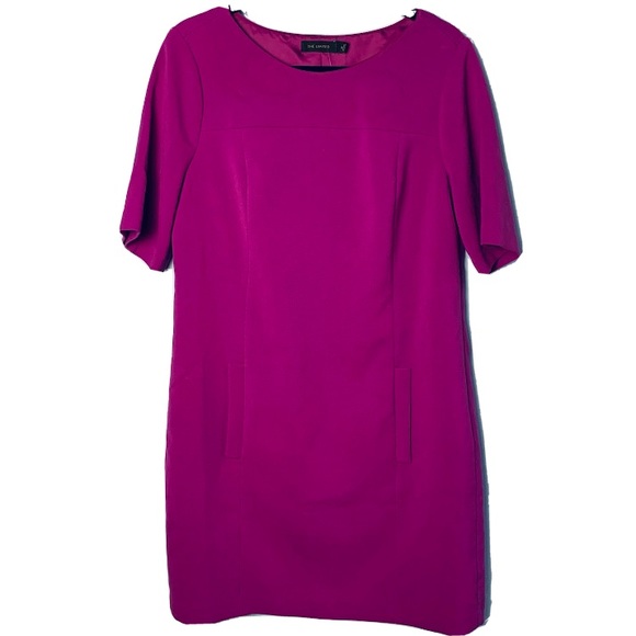 The Limited Dresses & Skirts - The Limited Purple Pockets Lined Short Sleeve Career shift Dress